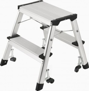 Drabinka 2-stopniowa składana z kółkami Twin mini drabina