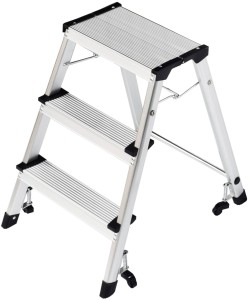 Drabinka 3-stopniowa składana z kółkami Twin mini drabina