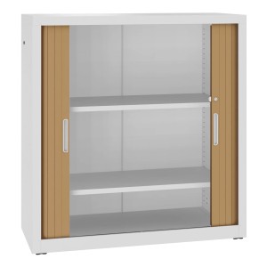 Szafa niska aktowa, metalowa z drzwiami żaluzjowymi Malow